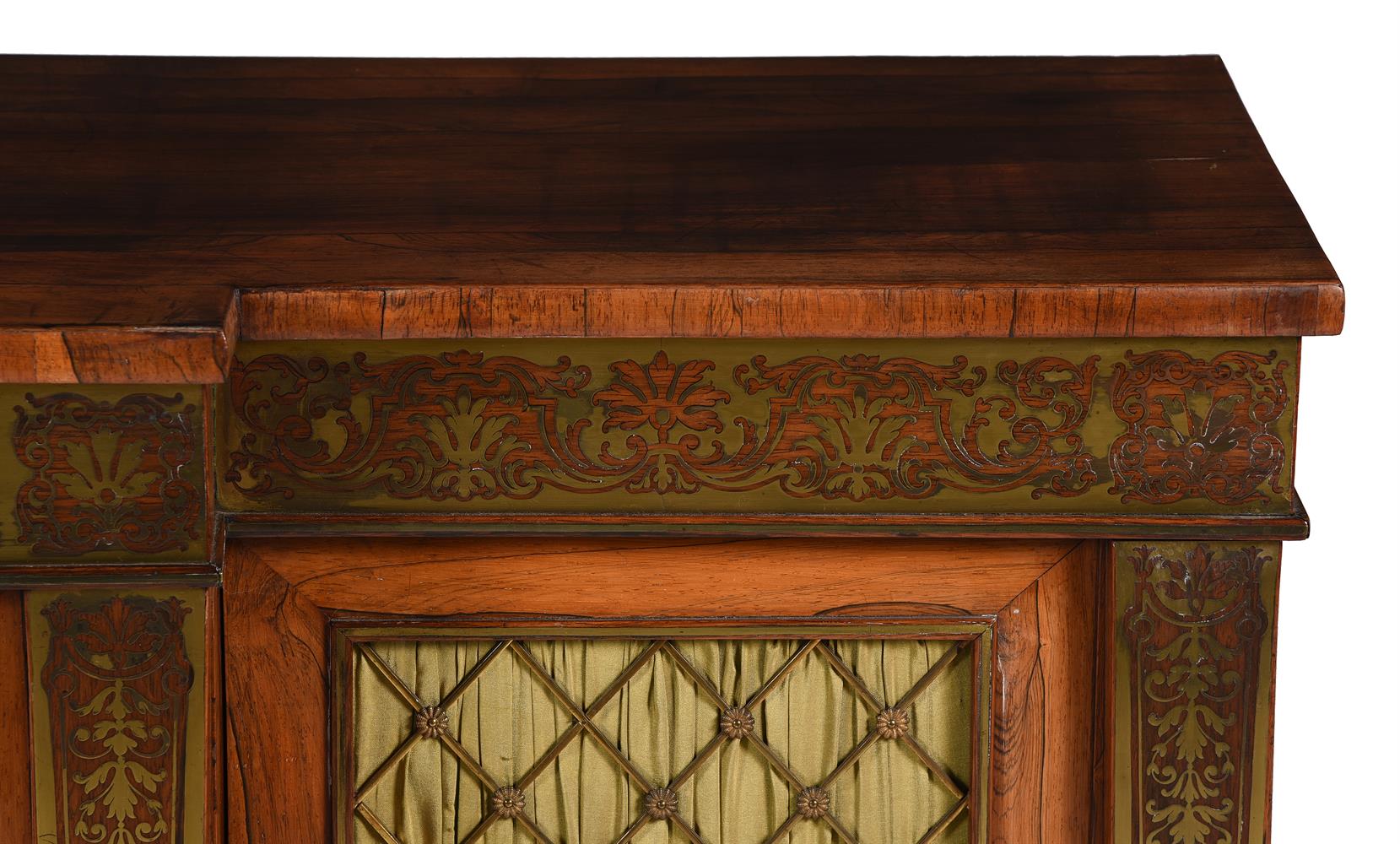 Y A REGENCY ROSEWOOD & BRASS MARQUETRY SIDE CABINET, ATTRIBUTED TO GILLOWS, CIRCA 1815 - Image 3 of 8