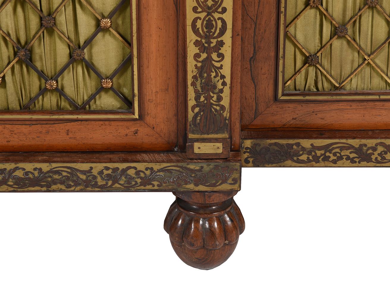 Y A REGENCY ROSEWOOD & BRASS MARQUETRY SIDE CABINET, ATTRIBUTED TO GILLOWS, CIRCA 1815 - Image 2 of 8