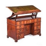 A GEORGE III MAHOGANY DESK, IN THE MANNER OF GILLOWS, CIRCA 1800