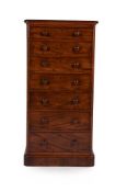 A WILLIAM IV MAHOGANY TALL CHEST OF DRAWERS, IN THE MANNER OF HOLLAND & SONS, CIRCA 1835