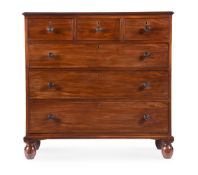 A REGENCY MAHOGANY CHEST OF DRAWERS, BY GILLOWS, CIRCA 1815