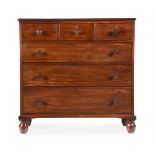 A REGENCY MAHOGANY CHEST OF DRAWERS, BY GILLOWS, CIRCA 1815