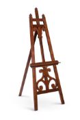 A VICTORIAN MAHOGANY GALLERY EASEL, SECOND HALF 19TH CENTURY