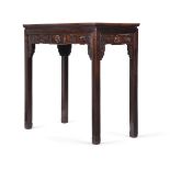 A CHINESE HARDWOOD SIDE OR ALTAR TABLE, 18TH/19TH CENTURY