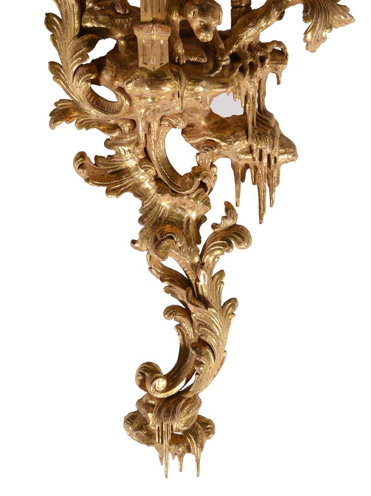A PAIR OF GEORGE III GILTWOOD WALL BRACKETS, CIRCA 1760 - Image 3 of 7