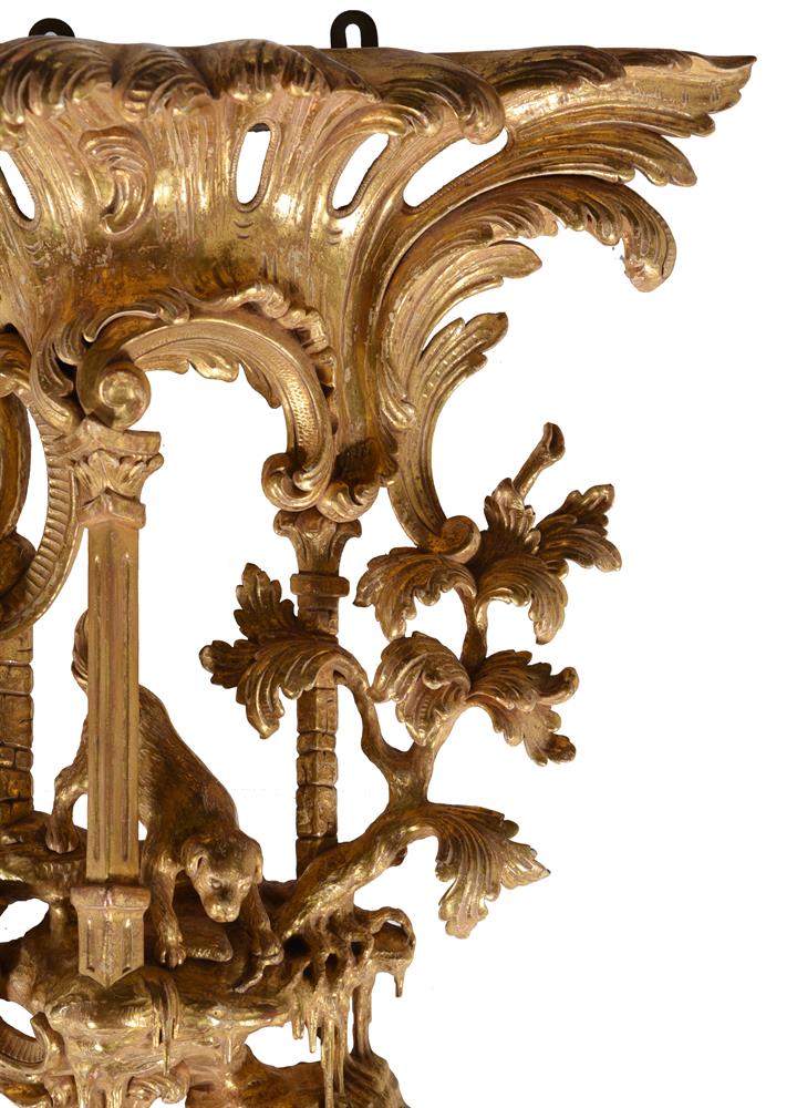 A PAIR OF GEORGE III GILTWOOD WALL BRACKETS, CIRCA 1760 - Image 4 of 7