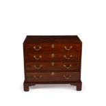 A GEORGE III MAHOGANY CHEST OF DRAWERS, CIRCA 1780