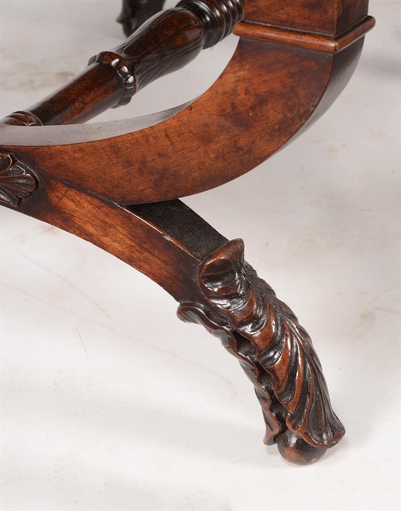 A REGENCY MAHOGANY X-FRAME STOOL, IN THE MANNER OF THOMAS HOPE, CIRCA 1815 - Image 3 of 3