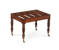 A GEORGE IV MAHOGANY LUGGAGE STAND, ATTRIBUTED TO GILLOWS, CIRCA 1825