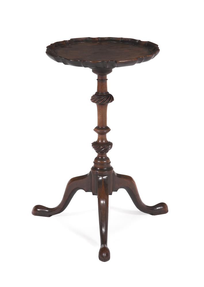 A GEORGE II MAHOGANY WINE TABLE OR CANDLESTAND, CIRCA 1750