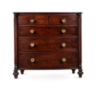 A REGENCY MAHOGANY CHEST OF DRAWERS, IN THE MANNER OF GILLOWS, CIRCA 1815