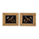 A PAIR OF PIETRA DURA PANELS, IN THE EARLY 19TH CENTURY ITALIAN MANNER