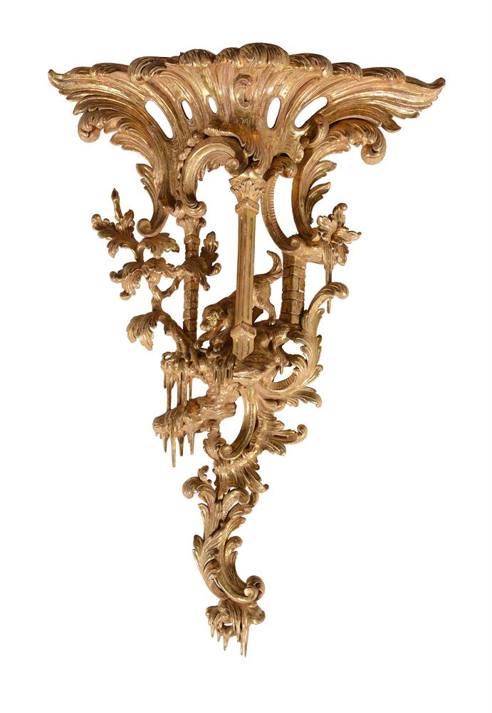 A PAIR OF GEORGE III GILTWOOD WALL BRACKETS, CIRCA 1760 - Image 2 of 7