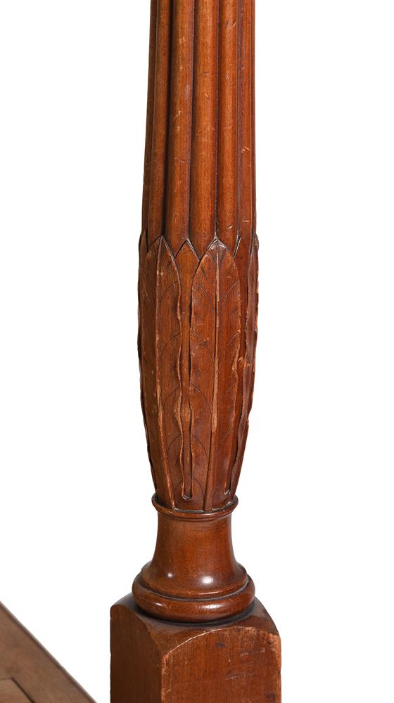 A CARVED MAHOGANY AND POLYCHROME PAINTED FOUR POST BED, 19TH CENTURY AND LATER ELEMENTS - Image 3 of 8