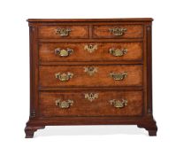 A GEORGE III MAHOGANY AND LINE INLAID CHEST OF DRAWERS, CIRCA 1780