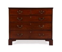 A GEORGE III PADOUK AND MAHOGANY CHEST OF DRAWERS, CIRCA 1780