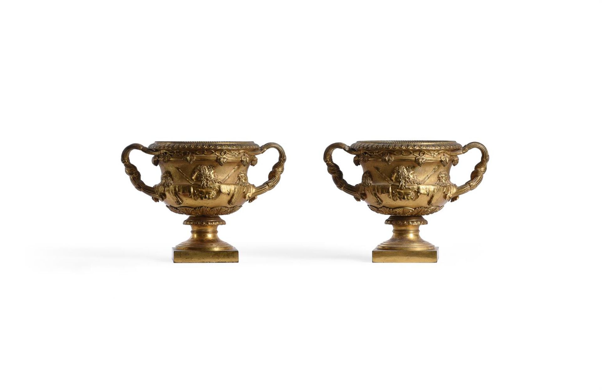 A PAIR OF GRAND TOUR ORMOLU WARWICK VASES, THIRD QUARTER OF THE 19TH CENTURY - Image 2 of 7