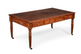 A GEORGE IV MAHOGANY LIBRARY TABLE, CIRCA 1825