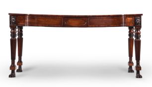 A REGENCY MAHOGANY SERVING TABLE, IN THE MANNER OF GEORGE SMITH, CIRCA 1805-1810