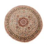 A TABRIZ CIRCULAR RUG, approximately 240cm diameter