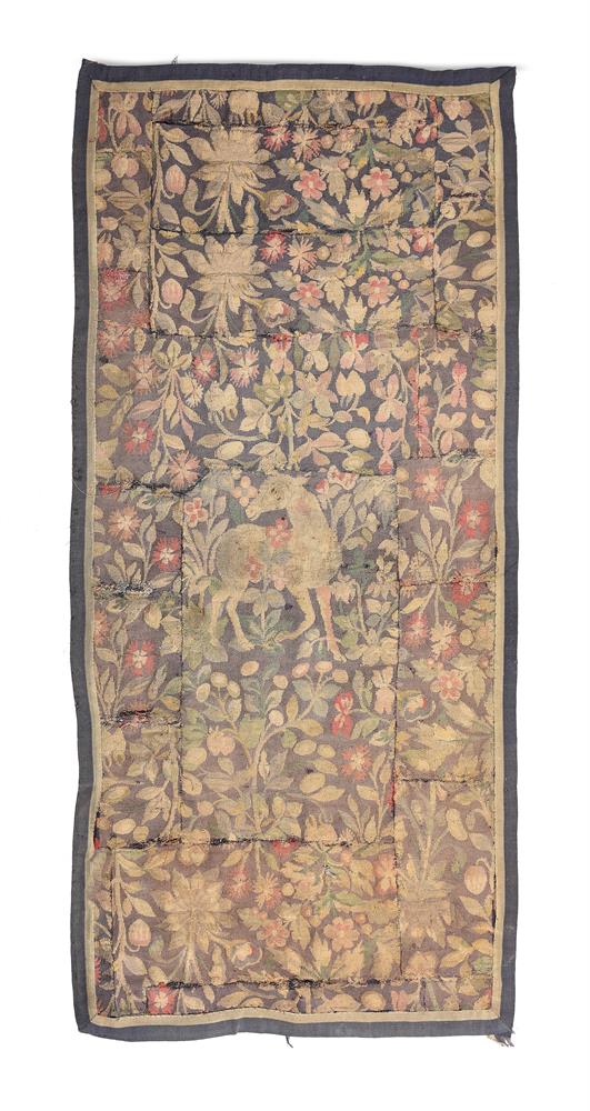 A FRAGMENTARY VERDURE TAPESTRY PANEL, 17TH CENTURY AND LATER