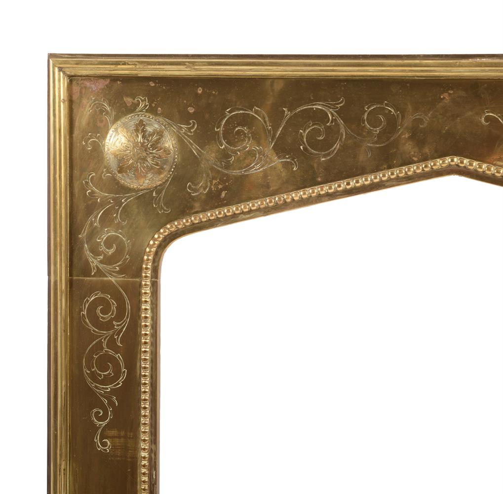 A GEORGE III BRASS FIRE SURROUND, POSSIBLY DUBLIN, LATE 18TH CENTURY - Image 2 of 3