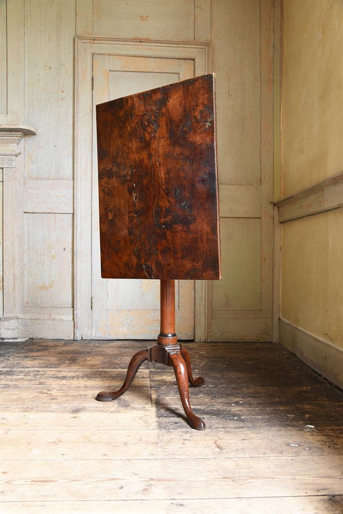 A GEORGE II SOLID YEW WOOD TRIPOD TABLE, CIRCA 1750