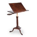 A GEORGE III MAHOGANY ADJUSTABLE READING STAND, CIRCA 1780