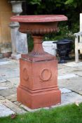 A TERRACOTTA GARDEN CENTRE PIECE PLANTER, LATE 19TH CENTURY