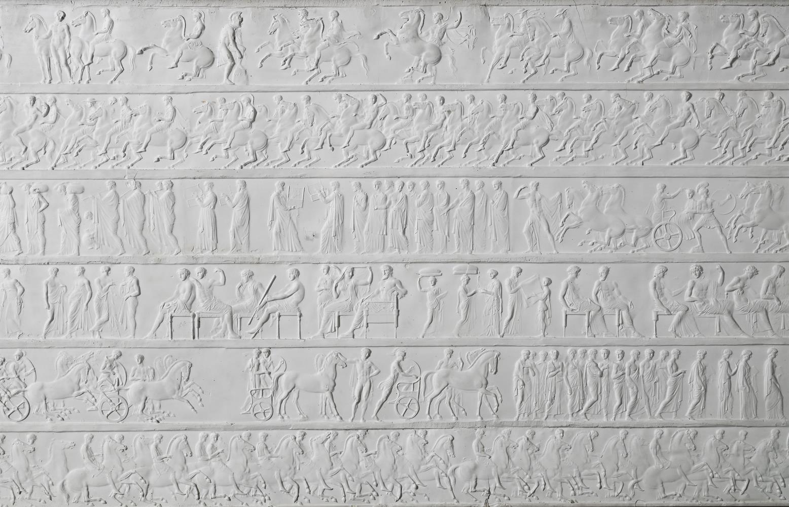 AFTER JOHN HENNING (ENGLISH 1771-1851), A PLASTER RELIEF CAST OF THE PARTHENON FRIEZE - Image 2 of 2