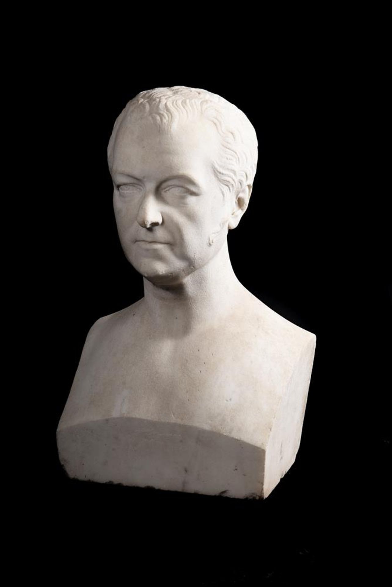 RAIMONDO TRENTANOVE (ITALIAN, 1792-1832), A CARVED MARBLE PORTRAIT BUST OF A GENTLEMAN