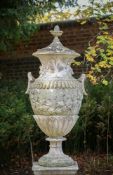 A LARGE COMPOSITION STONE VASE CENTREPIECE, IN NEOCLASSICAL TASTE, 20TH CENTURY