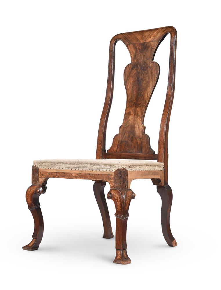 A GEORGE I WALNUT AND SEAWEED MARQUETRY SIDE CHAIR, IN THE MANNER OF JAMES MOORE OR RICHARD ROBERTS - Image 2 of 6