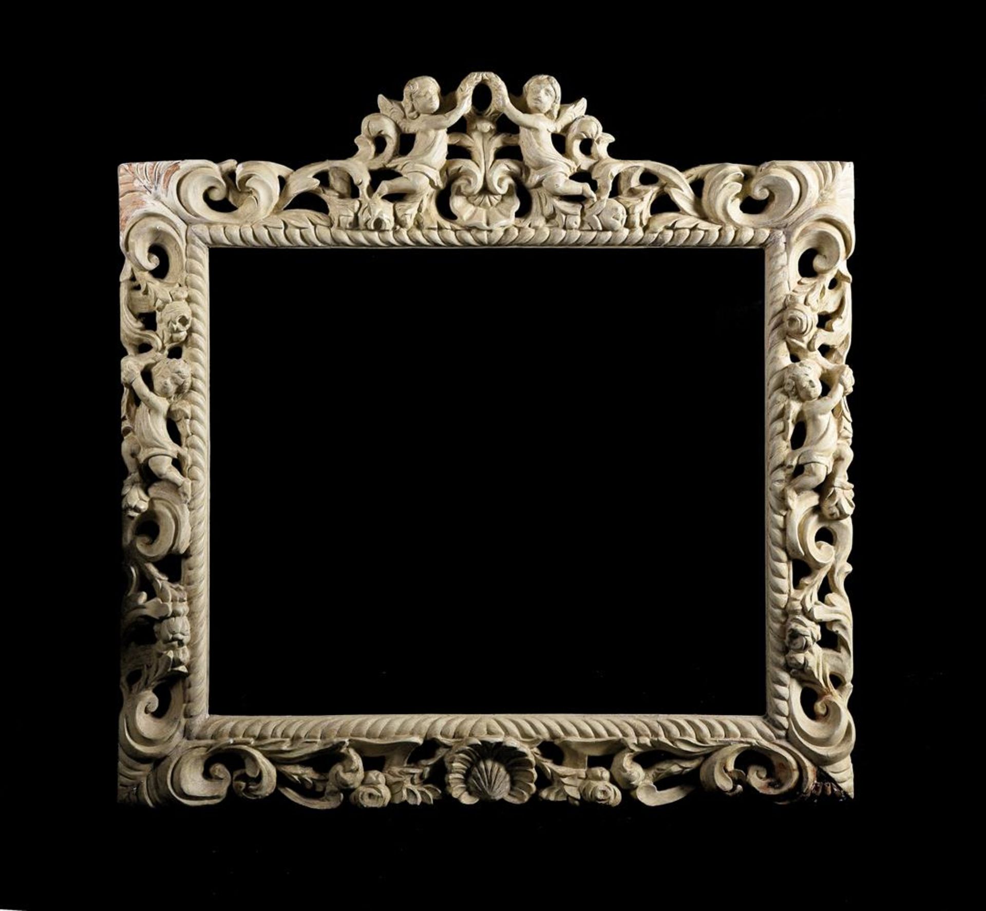 A CHARLES II CARVED GILTWOOD FRAME, CIRCA 1680