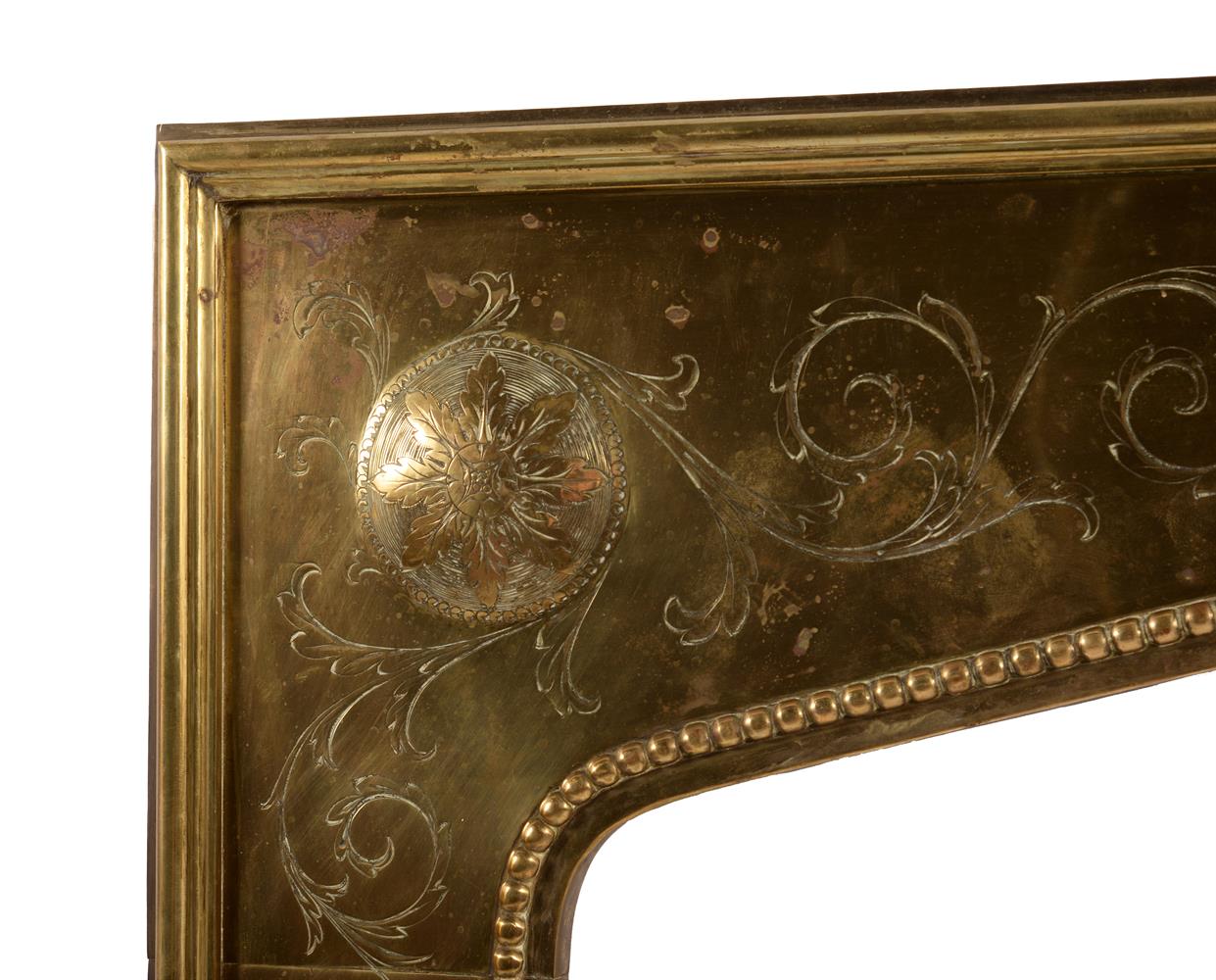 A GEORGE III BRASS FIRE SURROUND, POSSIBLY DUBLIN, LATE 18TH CENTURY - Image 3 of 3