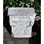 A CARVED ISTRIAN STONE CAPITAL, 17TH/18TH CENTURY