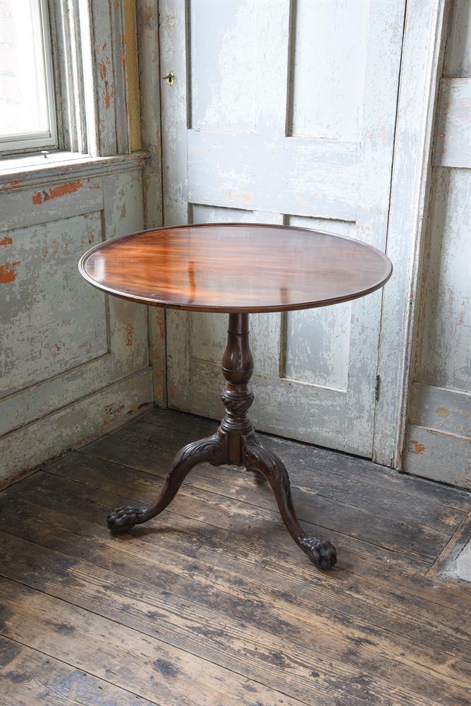 A GEORGE II CARVED MAHOGANY TRIPOD TABLE, CIRCA 1750 - Image 2 of 2