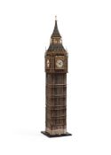 A SCALE MODEL OF 'BIG BEN' THE CLOCK TOWER AT THE PALACE OF WESTMINSTER, JACK INGLIS TOLTEC STUDIO