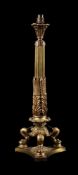 A GEORGE IV GILT BRONZE AND METAL LAMP BASE, CIRCA 1830