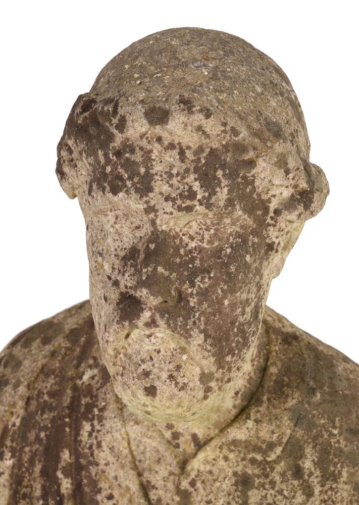A CARVED MARBLE PORTRAIT BUST, 19TH CENTURY - Image 3 of 4
