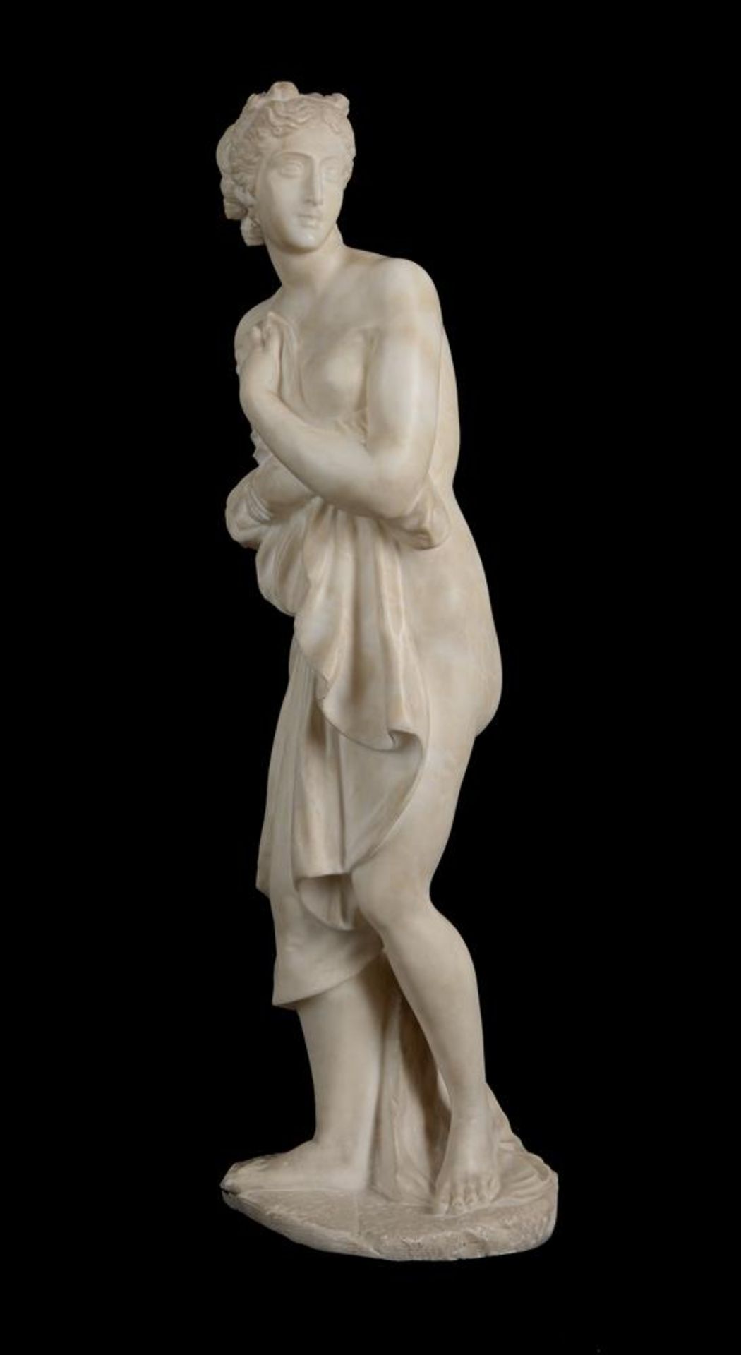 AFTER ANTONIO CANOVA (ITALIAN, 1757-1822), A MARBLE FIGURE 'VENUS ITALICA' - Image 2 of 4