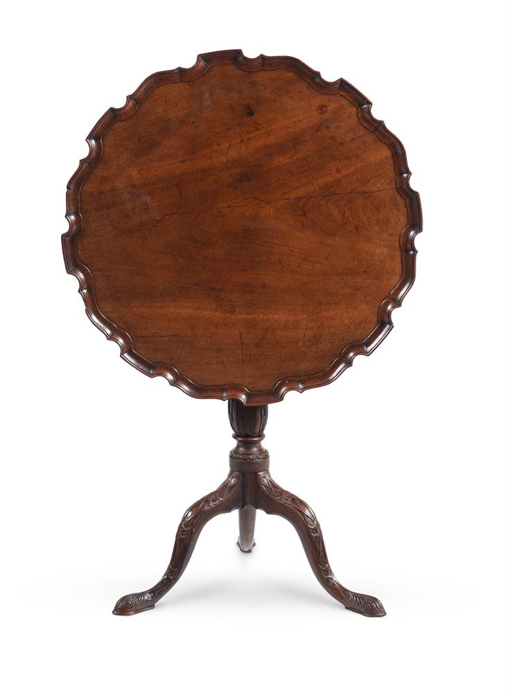 A GEORGE II MAHOGANY 'PIE CRUST' TRIPOD TABLE, CIRCA 1750