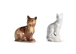 TWO STAFFORDSHIRE STYLE CATS