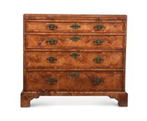 A BURR WALNUT AND FEATHERBANDED CHEST OF DRAWERS IN THE MANNER OF GILES GRENDEY