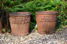 A PAIR OF LIBERTY & CO TERRACOTTA PLANTERS, PROBABLY COMPTON POTTERY