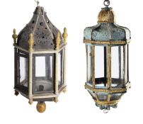 TWO HANGING LANTERNS, 19TH CENTURY AND LATER