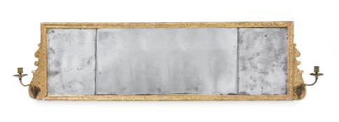 A GEORGE II GILT GESSO TRIPTYCH OVERMANTLE MIRROR, CIRCA 1735