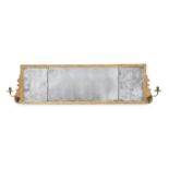 A GEORGE II GILT GESSO TRIPTYCH OVERMANTLE MIRROR, CIRCA 1735