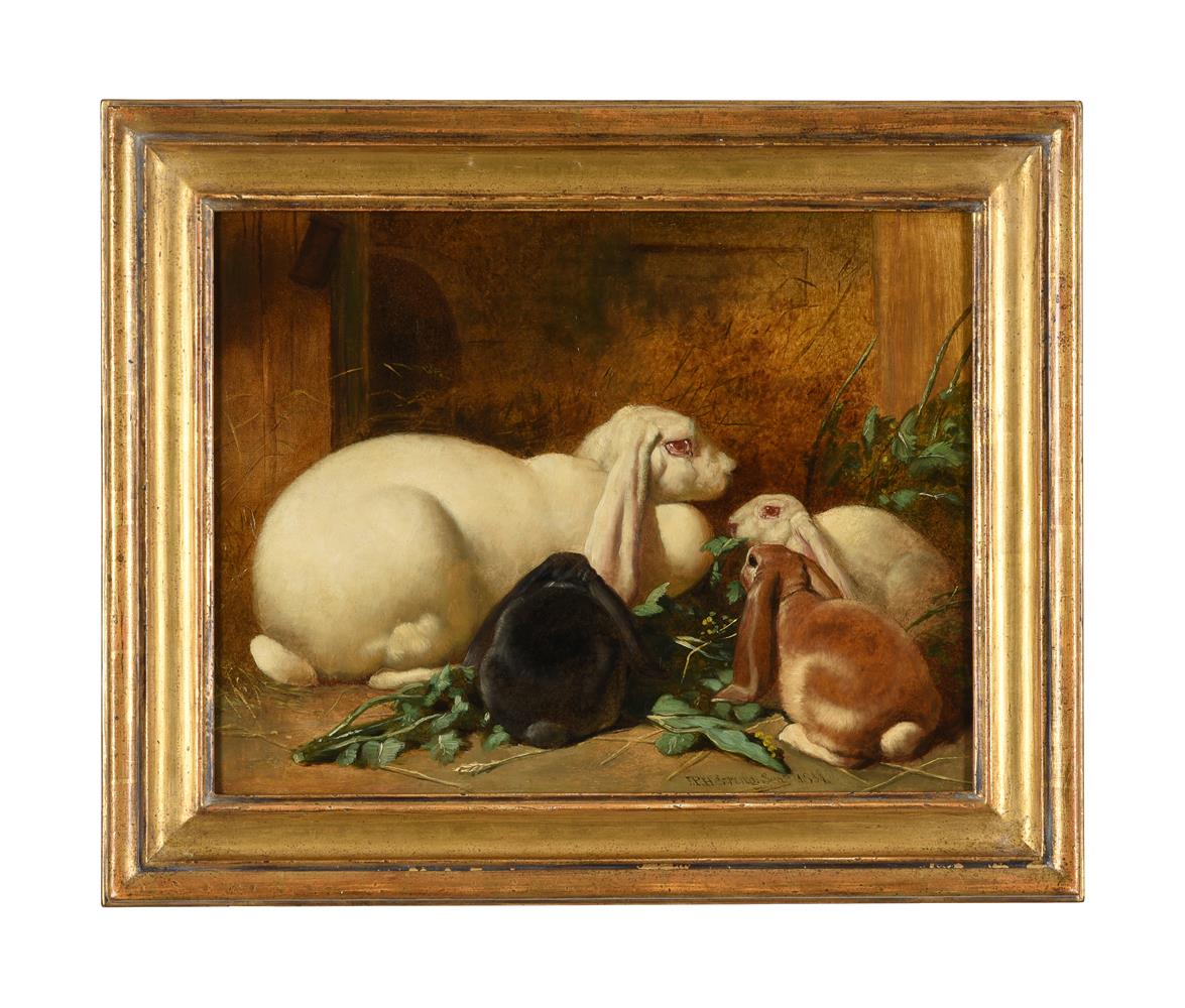 ‡ JOHN FREDERICK HERRING SENIOR (BRITISH 1795-1865), A FAMILY OF RABBITS - Image 2 of 4