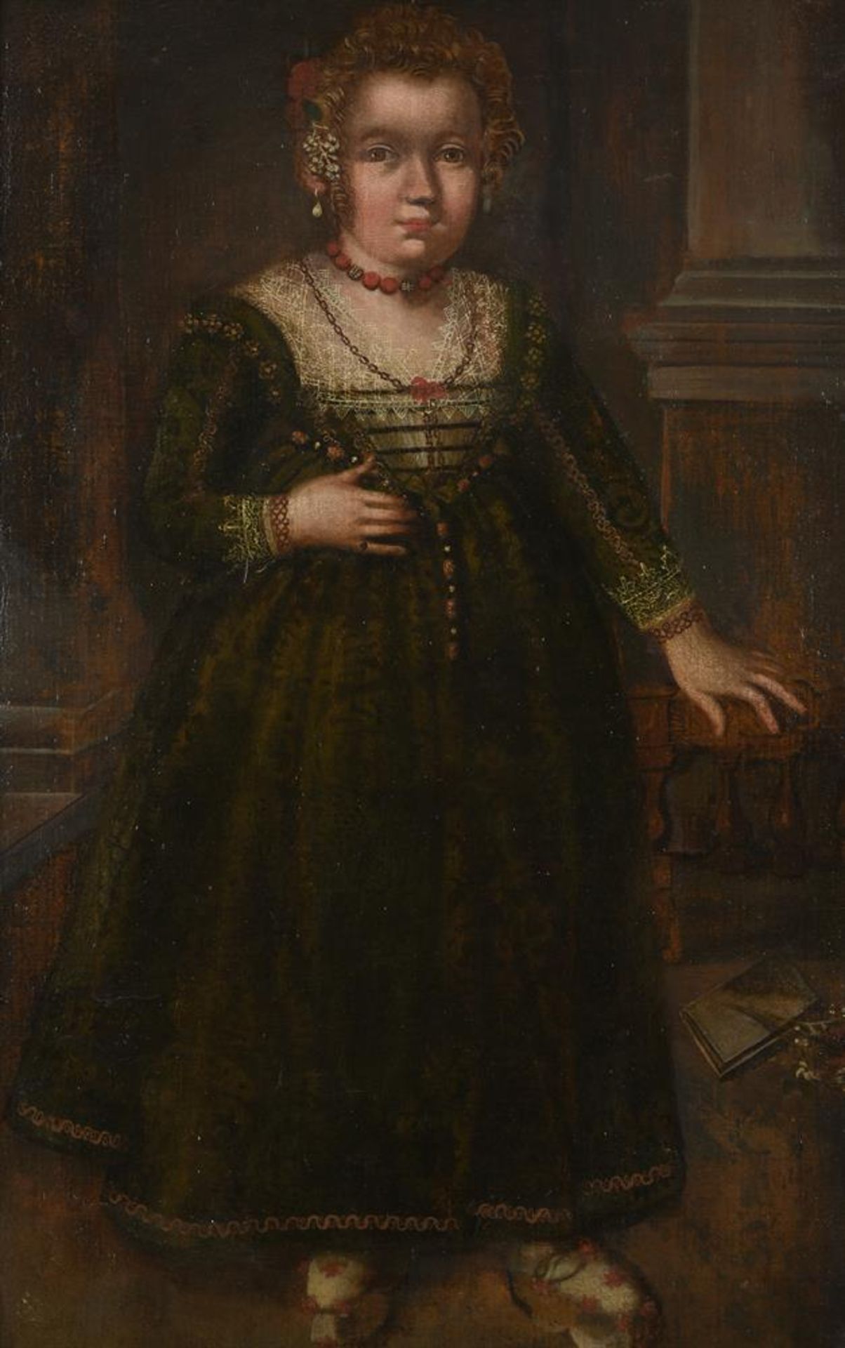 ITALIAN SCHOOL (17TH CENTURY), PORTRAIT OF A YOUNG GIRL